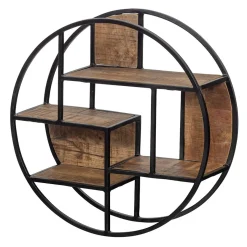 Mangohoutonline Mangohouten Wandrek Rond 60 cm Mahom