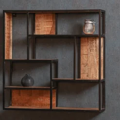 Mangohoutonline Mangohouten Wandrek Vierkant 80x80 cm Mahom