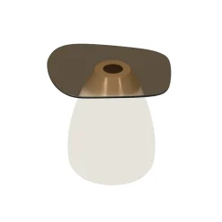 Mangohoutonline Salontafel Paula 50 cm Glazen blad Mahom