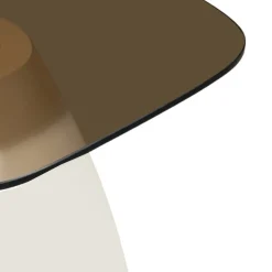 Mangohoutonline Salontafel Paula 50 cm Glazen blad Mahom