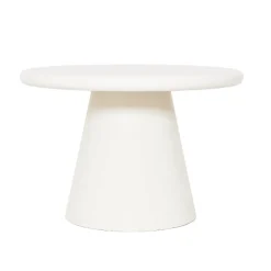 Mangohoutonline Salontafel Rond Savannah Microcement 60 cm Wit Mahom