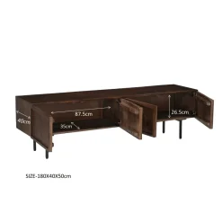 Mangohoutonline TV Meubel Elan Brown 180 cm