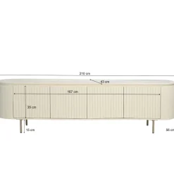 Mangohoutonline TV Meubel Patou 210 cm