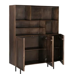 Mangohoutonline Wandkast Elan Brown 135 cm