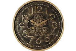 Mangohoutonline Wandklok Tasma L zwart/goud Ø70cm